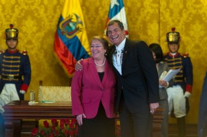 ACT  PRESIDENTES DE ECUADOR Y  CHILE EN RUEDA DE PRENSA / FOTO JOHN G