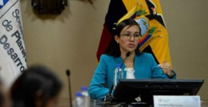 La Secretaria de Planiificación y Desarrollo Sandra Naranjo.